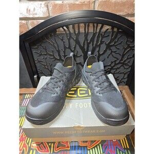 KEEN Utility Nevada Shift Work Shoes Womens 9W Wide Safety Toe EH Black NIB